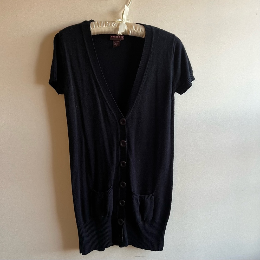 Black button down sweater